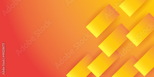 Modern 3d orange abstract background. abstract colorful orange yellow red geometric shape background 