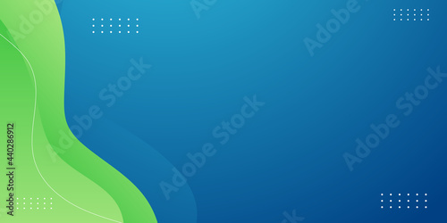 Modern blue and green wave abstract background. creative halftone pattern in blue green background vector. wave wallpaper shiny blue green background icon. Isolated and flat illustration. Vector art