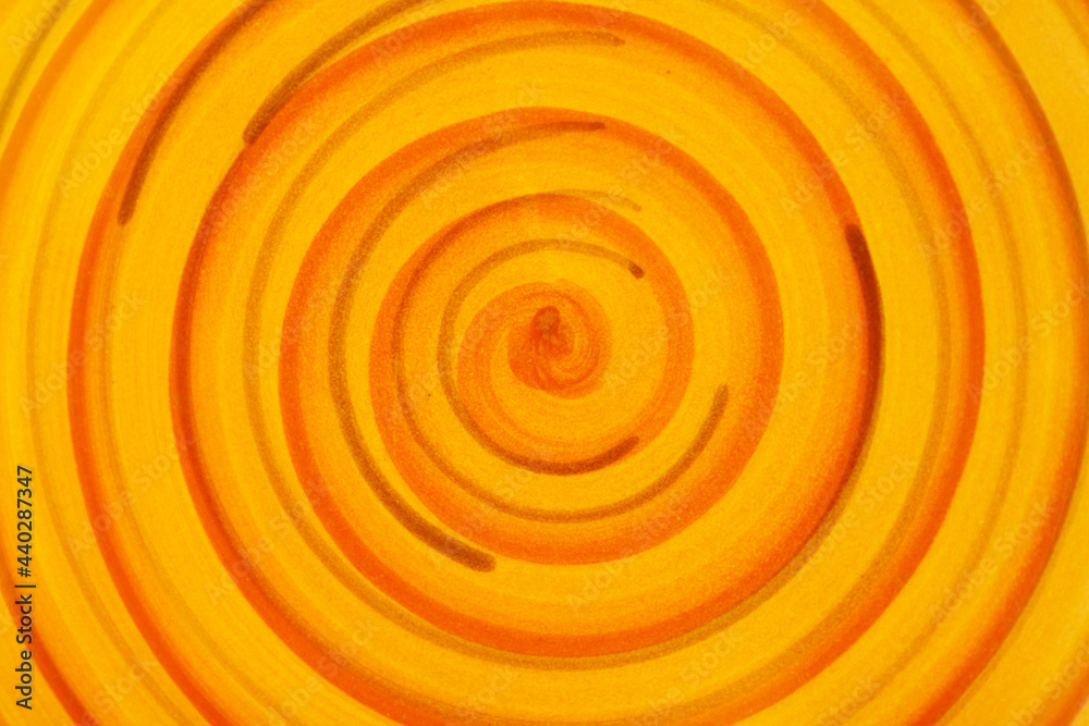 Hand-made plate with an abstract orange pattern. Hand-made plate with an abstract orange pattern.