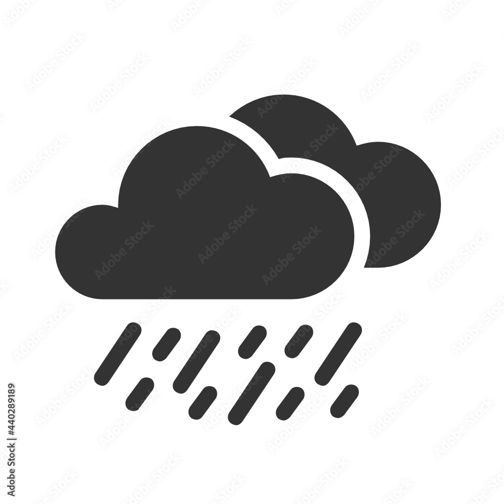 Rainy solid icon.