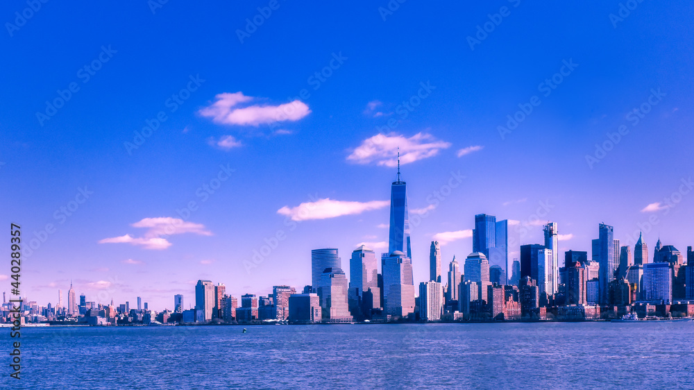 Ultraviolet effect in the New York City skyline