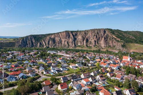 Bird's eye view of the great Rotenfels near Ebernburg / Germany in Rhineland-Palatinate  photo