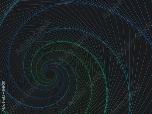 Abstract fractal line spiral background