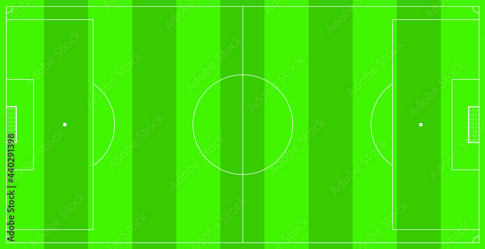 Soccer or football field top view vector illustration Soccer or football field top view vector illustration