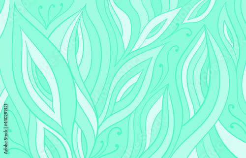 Abstract decorative blue floral design. Vector illustration.