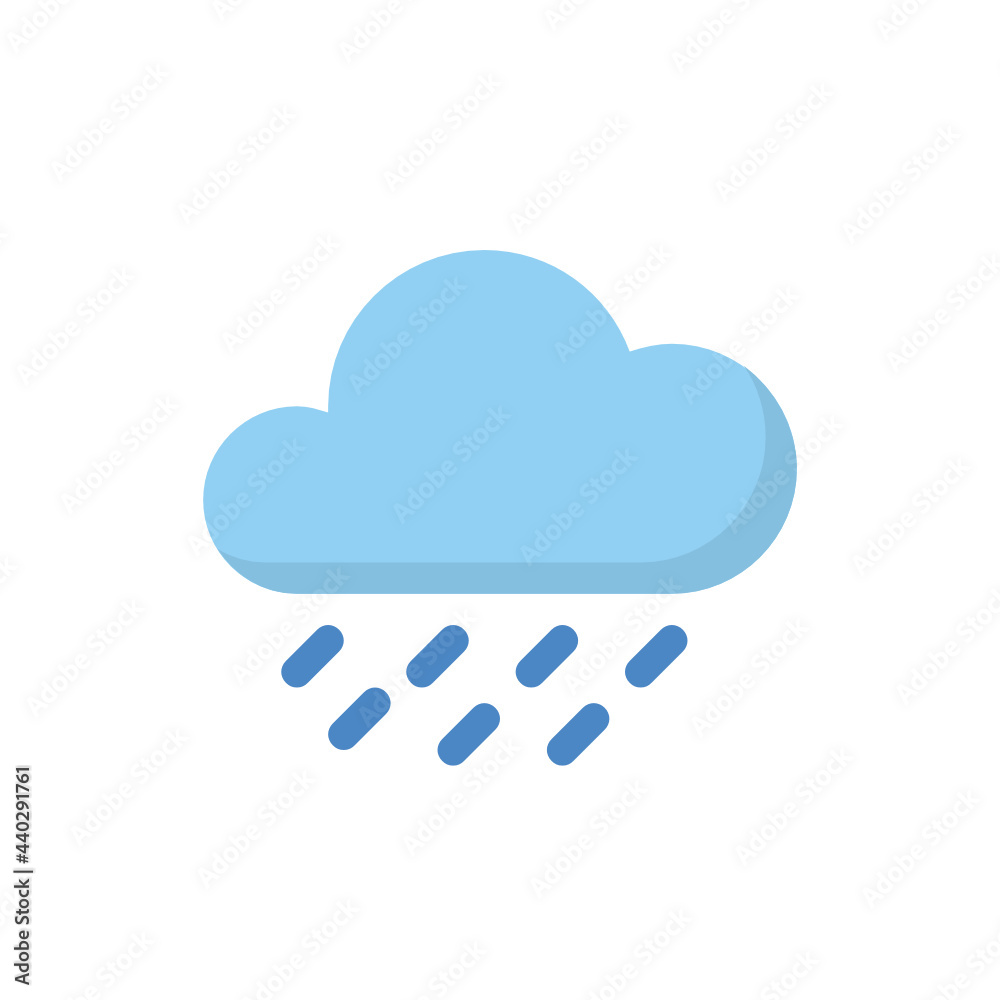 Rainy flat icon. Rainy flat icon.