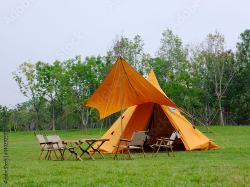 Photo of Camping tents in the park