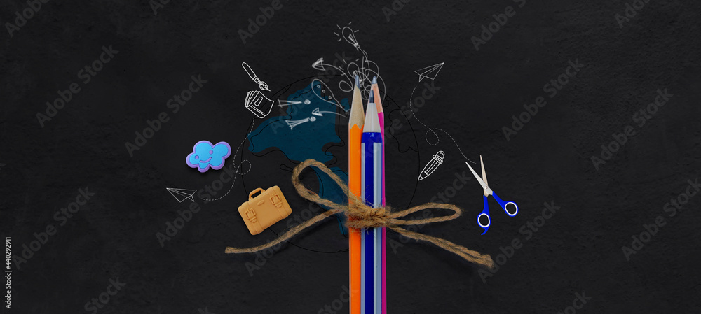 Education concept image chalkboard background. Creative idea and innovation Education concept image chalkboard background. Creative idea and innovation