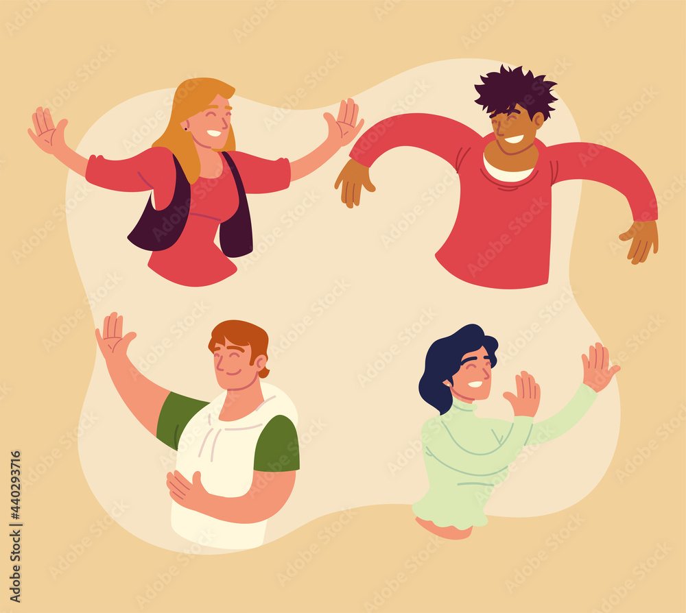 group of men and women group of men and women