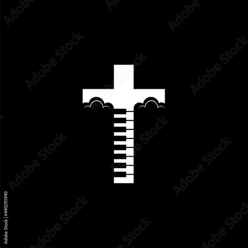 Christian Choir Cross Logo for christian comunity