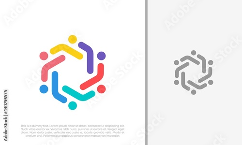 Global Community Logo Icon Elements Template. Community human Logo template vector. Community health care. Abstract Community logo