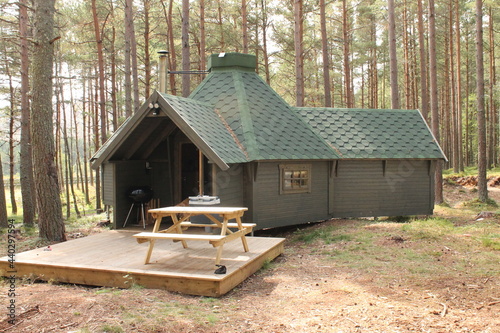  A remote cabin in the woods known as a Bothy, UK holiday destinations. Staycation photo