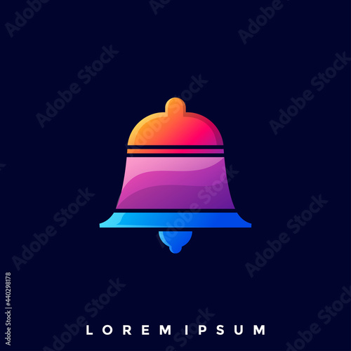 Colorful bell abstract logo design