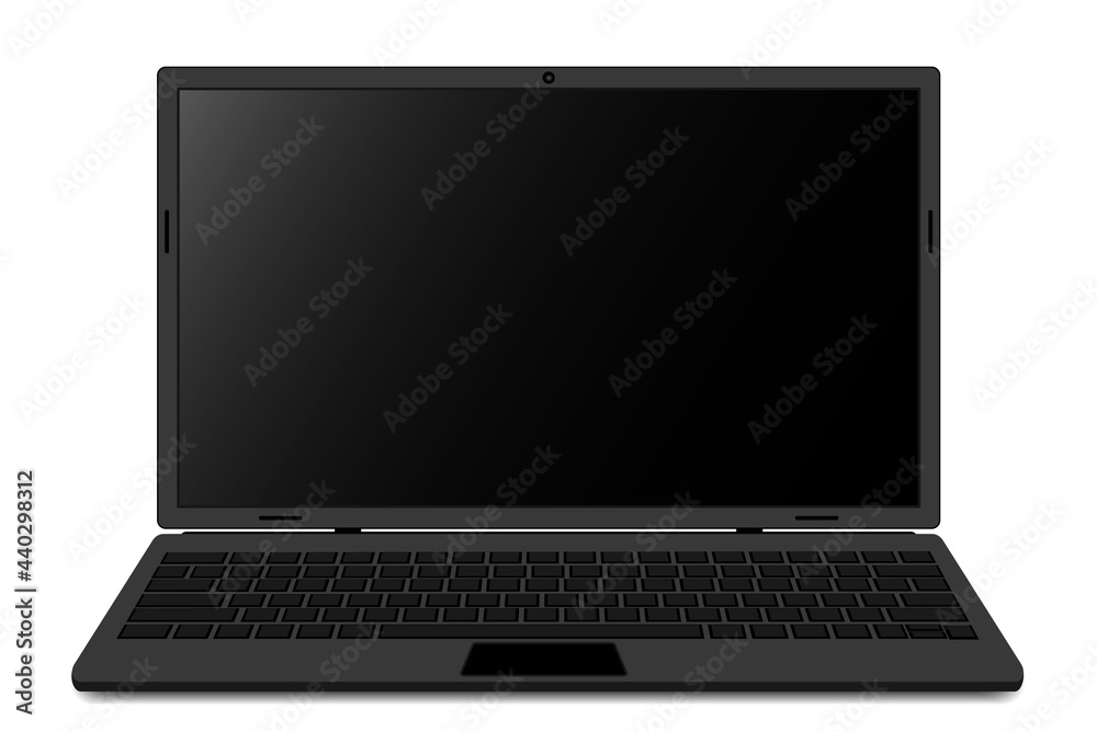 Realistic mock up design of laptop or notebook computer isolated on white background. vector illustration. Realistic mock up design of laptop or notebook computer isolated on white background. vector illustration.