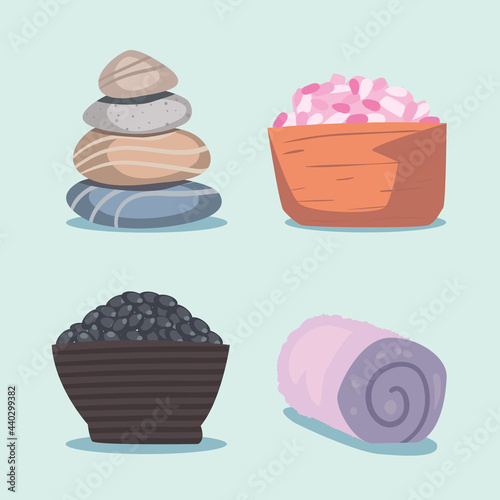 Spa center symbol set
