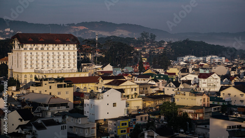 view of the city , dalat , vietnam