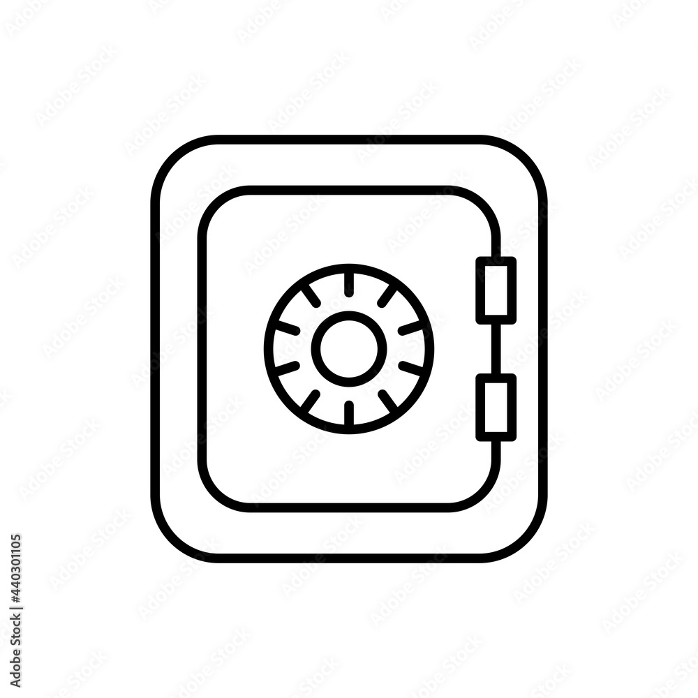 Safe deposit icon vector linear style