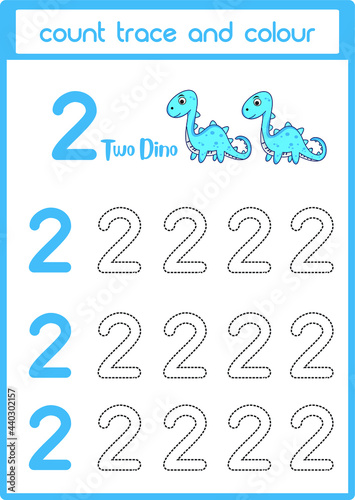 Count Traces and Colors dino