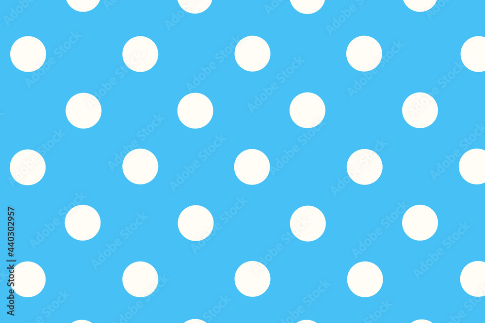 seamless pattern with circles. blue background with polka dots, blue background in a white circle