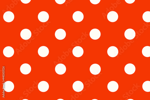  red background with white polka dots