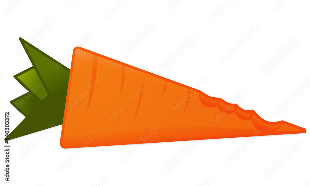 Vector illustration of a bitten carrot Vector illustration of a bitten carrot