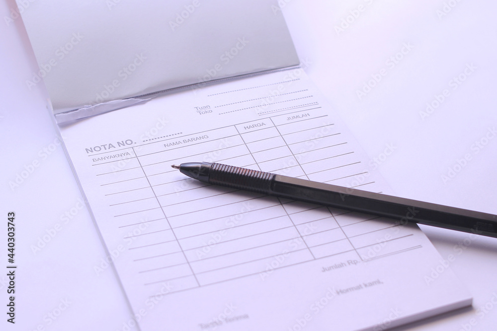 blank notes of purchase and ballpoint pens blank notes of purchase and ballpoint pens