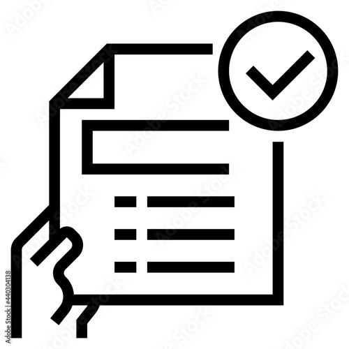 File check outline style icon