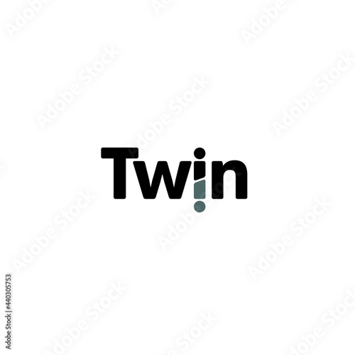Twin logo or wordmark design