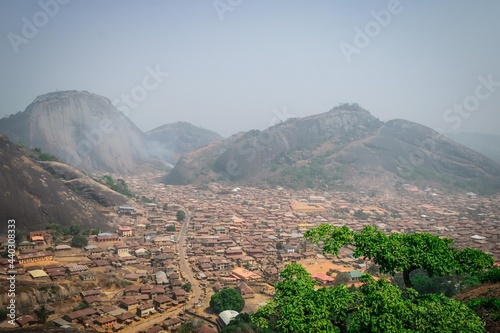 Idanre, Ondo, Nigeria - January 22, 2020: Idanre Hill Peak, one of the most beautiful natural landscapes in Nigeria photo