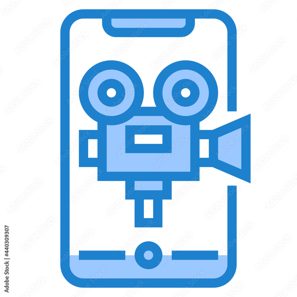Mobile blue style icon