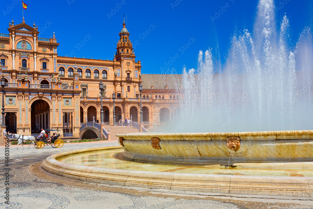 Plaza de España in Sevilla, Andalusien, Spanien