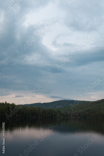 clouds over lake