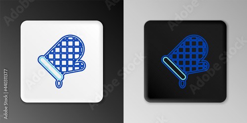 Line Oven glove icon isolated on grey background. Kitchen potholder sign. Cooking glove. Colorful outline concept. Vector