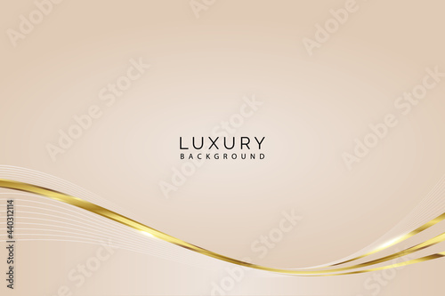 Luxury abstract light background with golden strips