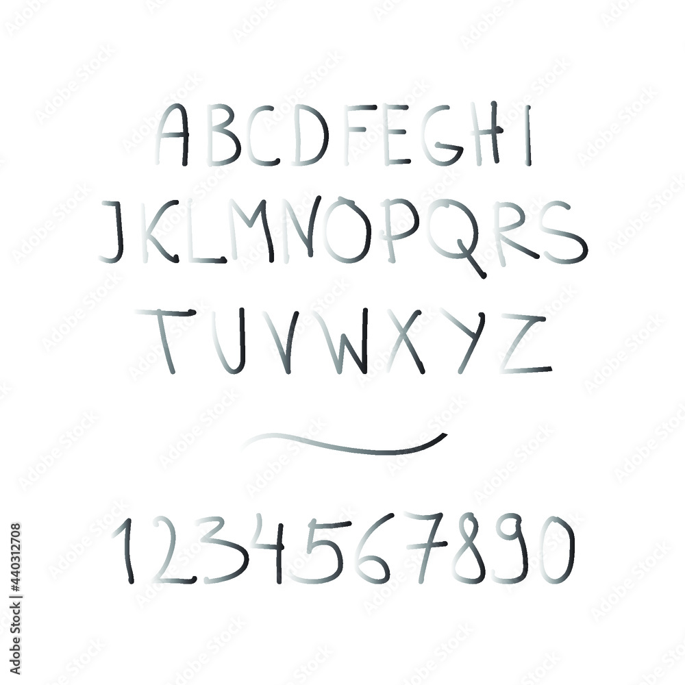 Hand written alphabet Hand written alphabet