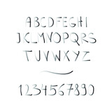 Hand written alphabet