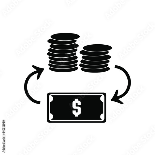 Money convert icon. Finance concept.