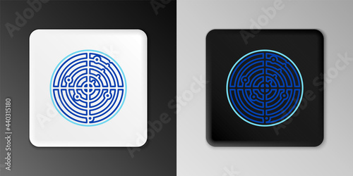 Line Radar with targets on monitor in searching icon isolated on grey background. Military search system. Navy sonar. Colorful outline concept. Vector