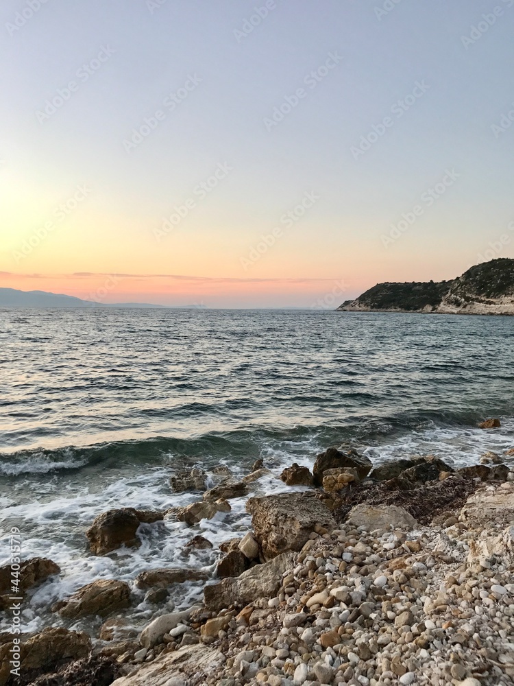 sunset on the sea