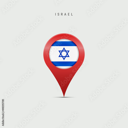 Free Download Teardrop map marker with flag of Israel. Vector illustration - GFXLoad