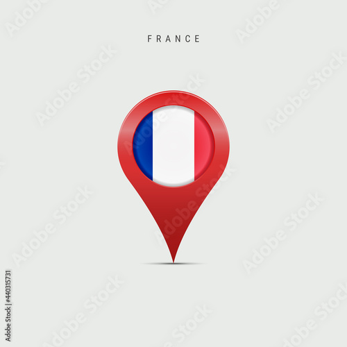 Free Download Teardrop map marker with flag of France. Vector illustration - GFXLoad