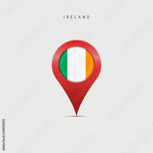 Teardrop map marker with flag of Ireland. Vector illustration Free Download Teardrop map marker with flag of Ireland. Vector illustration - GFXLoad