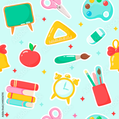 nice school pattern. back to school. cartoon vector