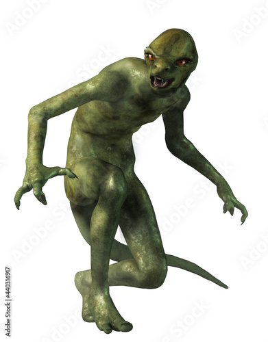 Fotografija The Lizard Man, a half human, half reptilian monster