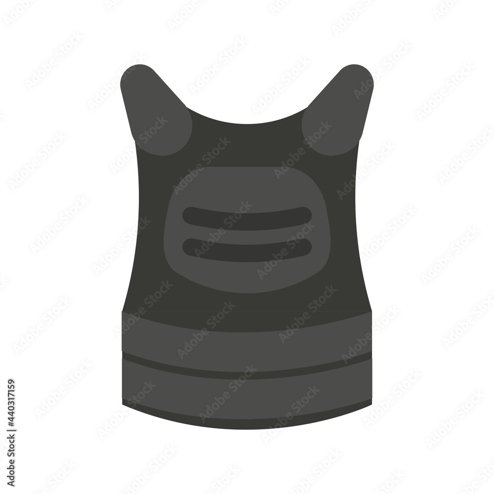 Body armor soldier vector illustration military equipment icon. Uniform armor body isolated white. Army clothes guard costume jacket. Police armor defence force vest sign. Bulletproof equipment Body armor soldier vector illustration military equipment icon. Uniform armor body isolated white. Army clothes guard costume jacket. Police armor defence force vest sign. Bulletproof equipment