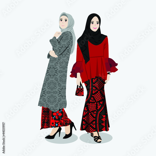 Girls wear kebaya and batik for bridesmaids