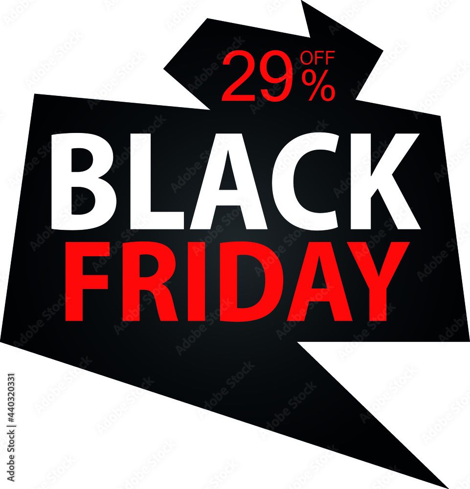 29% Discount on Special Offer. Banner for Black Friday With Twenty-nine Percent Discount.