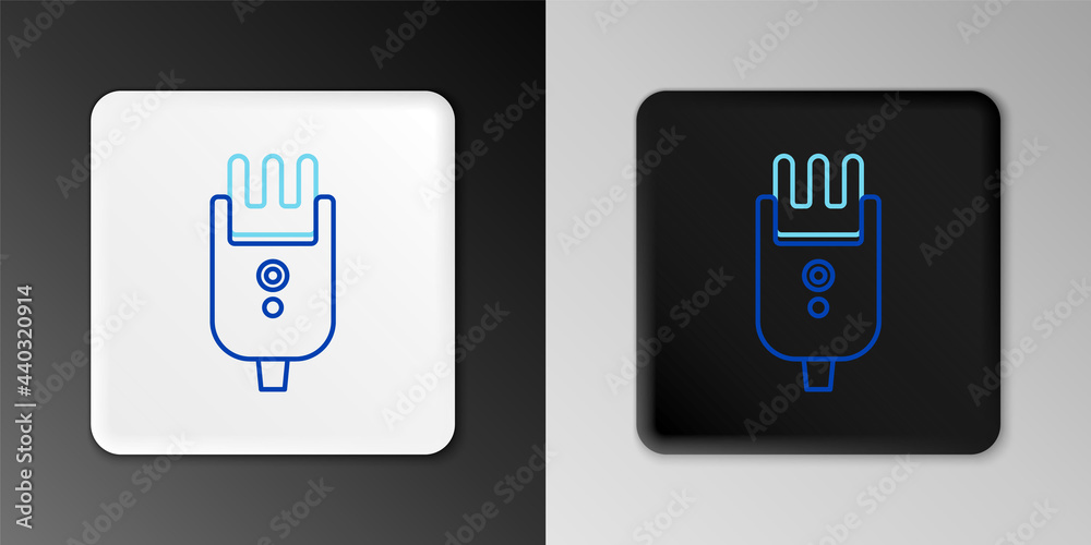 Line Electrical hair clipper or shaver icon isolated on grey background. Barbershop symbol. Colorful outline concept. Vector Line Electrical hair clipper or shaver icon isolated on grey background. Barbershop symbol. Colorful outline concept. Vector
