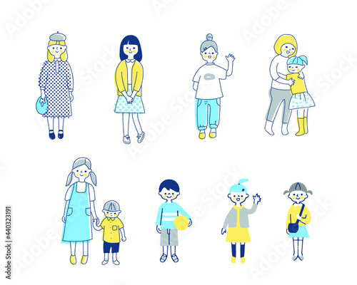 さまざまな年齢の子どもたち　セット