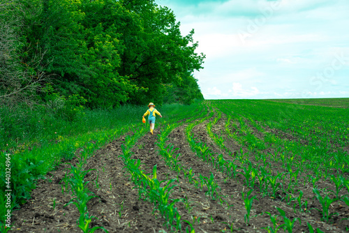 child running through the field, grass, nature, field, green, summer, sky, people, woman, landscape, meadow, spring, park, boy, road, tree, outdoors, outdoor, mountain, blue, child, travel, person